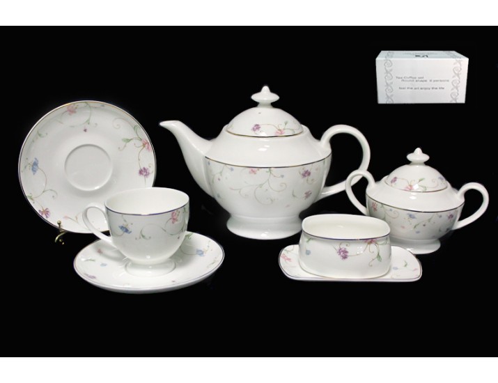 Чайный сервиз на 6 персон 18 предметов Lenardi Английский сад 125-015