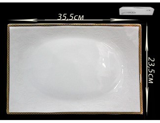 Прямоугольное блюдо 35см Lenardi Galaxy Gold 125-026
