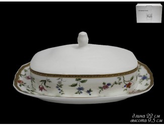 Масленка с крышкой Lenardi Цветочная поляна 125-206