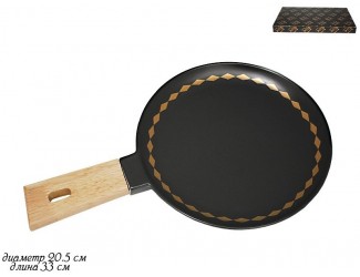 Тарелка для пиццы 20,5см Lenardi Tekito чёрный 133-024