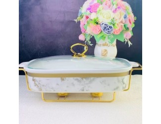 Мармит 38х23см с крышкой на подставке 133-246