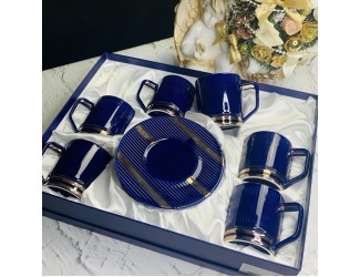 Чайный набор 12предметов 240мл Lenardi Эллада 133-263 синий