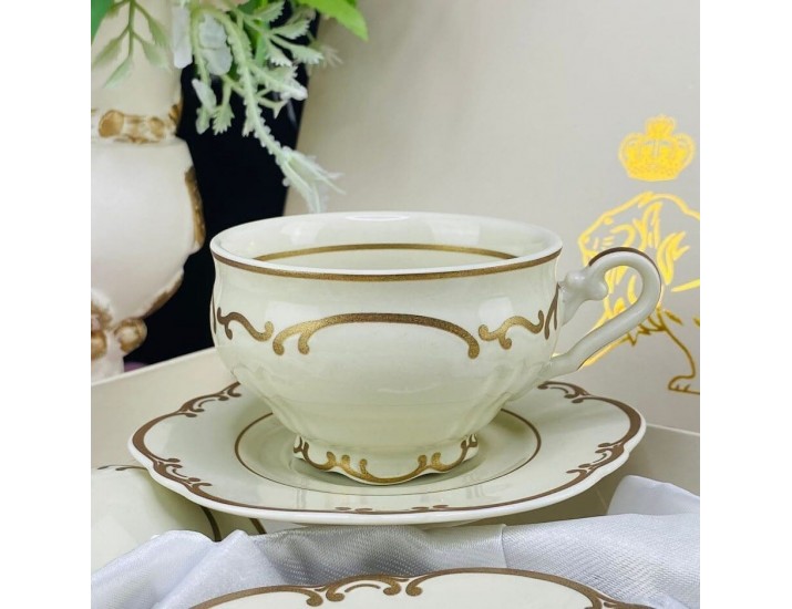 Набор чайных пар на 6 персон 12 предметов 250мл Lenardi 133-322