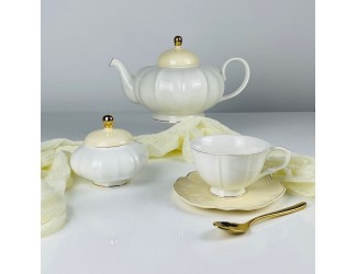 Чайный сервиз на 6 персон 20 предметов Lenardi 133-415 жёлтый