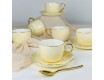 Набор чайных пар на 6 персон 12 предметов 240мл Lenardi 3-419 жёлтый