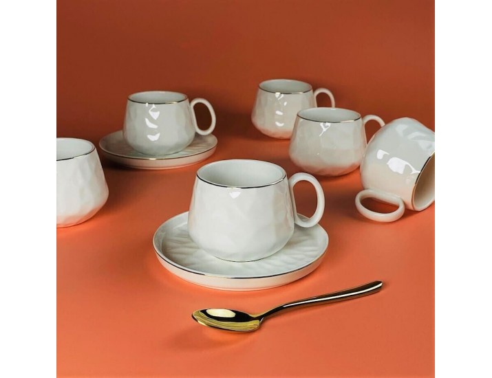 Набор чайных пар на 6 персон 12 предметов 240мл Lenardi 133-422