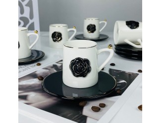 Набор кофейных пар на 6 персон 12 предметов 95мл Lenardi 133-455