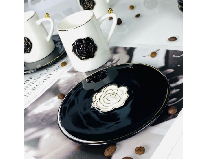 Набор кофейных пар на 6 персон 12 предметов 95мл Lenardi 133-455