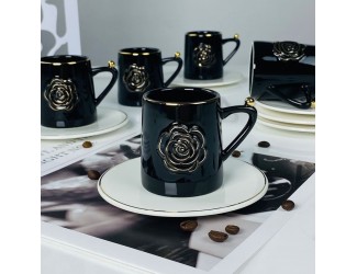 Набор кофейных пар на 6 персон 12 предметов 95мл Lenardi 133-456