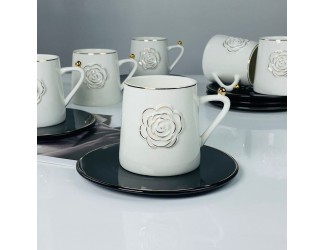 Набор чайных пар на 6 персон 12 предметов 220мл Lenardi 133-461