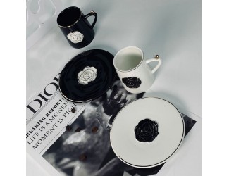 Набор кофейных пар на 2 персоны 4 предмета 95мл Lenardi 133-462