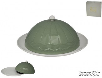 Масленка с крышкой Lenardi GREENWHITE 135-003