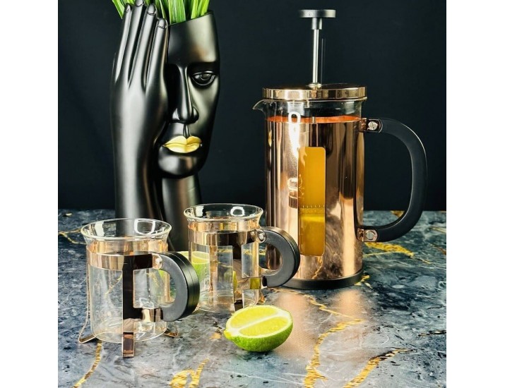 Френч-пресс 1000мл и 2 стакана 200мл Lenardi 139-034