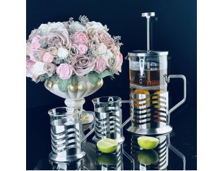 Френч-пресс 1000мл и 2 стакана 200мл Lenardi 139-038