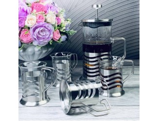 Френч-пресс 1000мл и 4 стакана 200мл Lenardi 139-039