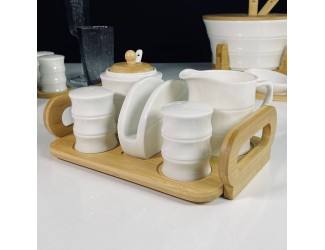 Набор для специй на подставке Lenardi Bamboo 140-160