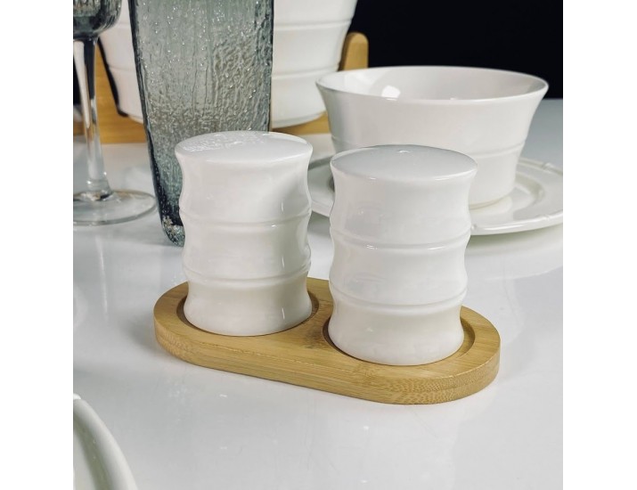 Набор солонок на подставке Lenardi Bamboo 140-163