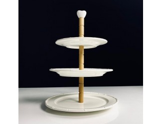 Трехъярусная этажерка Lenardi Bamboo 140-170