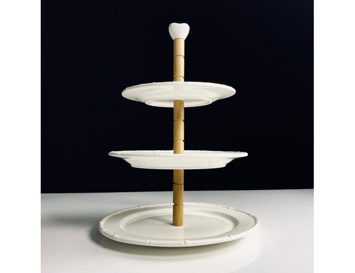 Трехъярусная этажерка Lenardi Bamboo 140-170