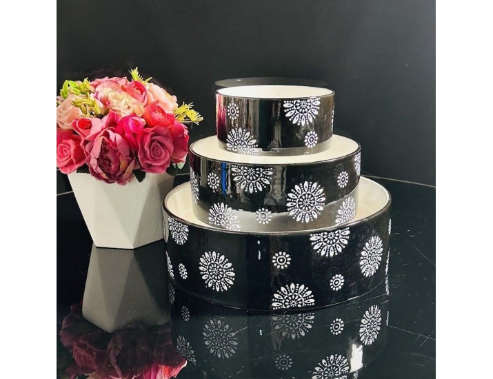 Набор из 3 салатников 21см,15,5см,10,5см Lenardi 142-080 чёрный