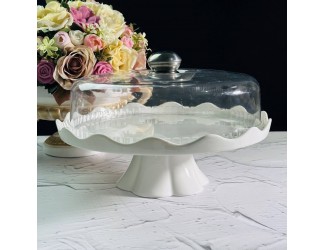 Тортовница 30см на ножке с крышкой Lenardi Шармель 142-108