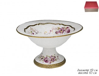 Конфетница на ножке 19см Lenardi Азалия Мраморная 144-105