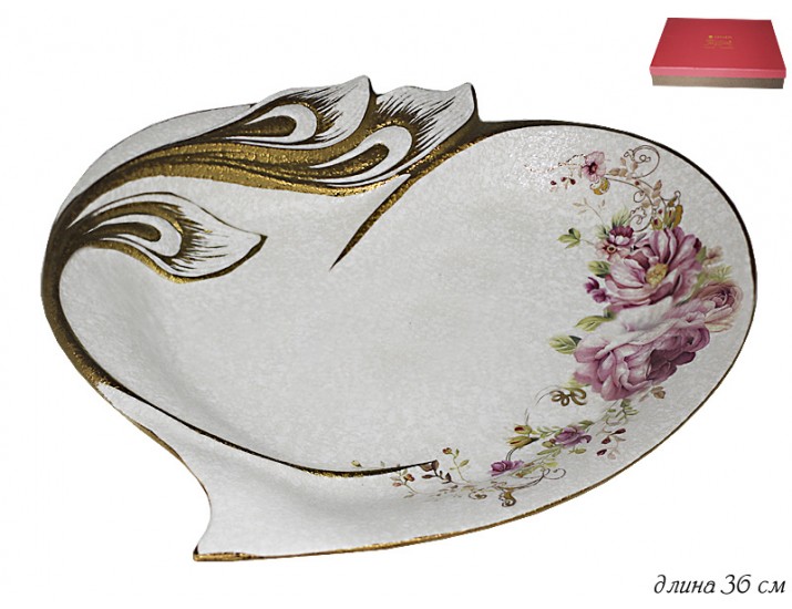 Блюдо 36см Lenardi Азалия Мраморная 144-158