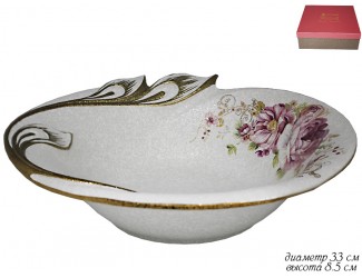 Блюдо 33см Lenardi Азалия Мраморная 144-159