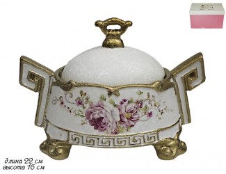 Сахарница с крышкой 22см Lenardi Азалия Мраморная 144-170