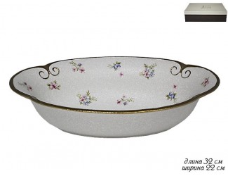 Салатник 32см Lenardi Анемон Мраморный 144-258