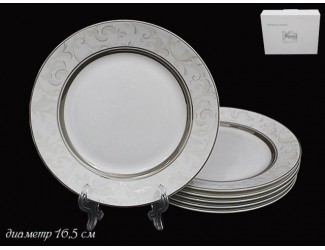 Набор тарелок 6шт 16,5см Lenardi Серый шёлк 145-163