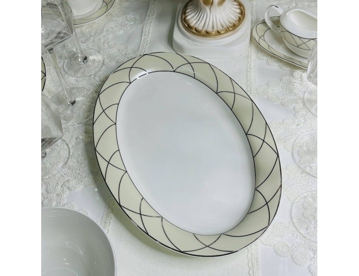 Блюдо 35,5см Lenardi Pandora Cream 145-442