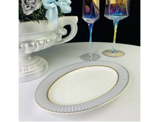 Овальное блюдо 23см Lenardi Инфанта 145-459