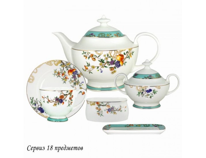 Чайный сервиз на 6 персон 18 предметов Lenardi Hanomi 145-470