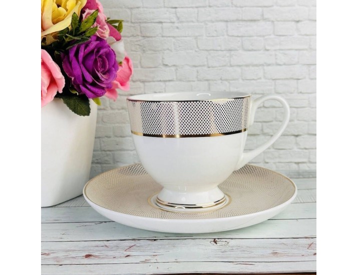 Чайный набор 12предметов 220мл Lenardi Золотая Симфония 145-502