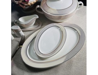 Овальное блюдо 35,5см Lenardi Золотая Симфония 145-507