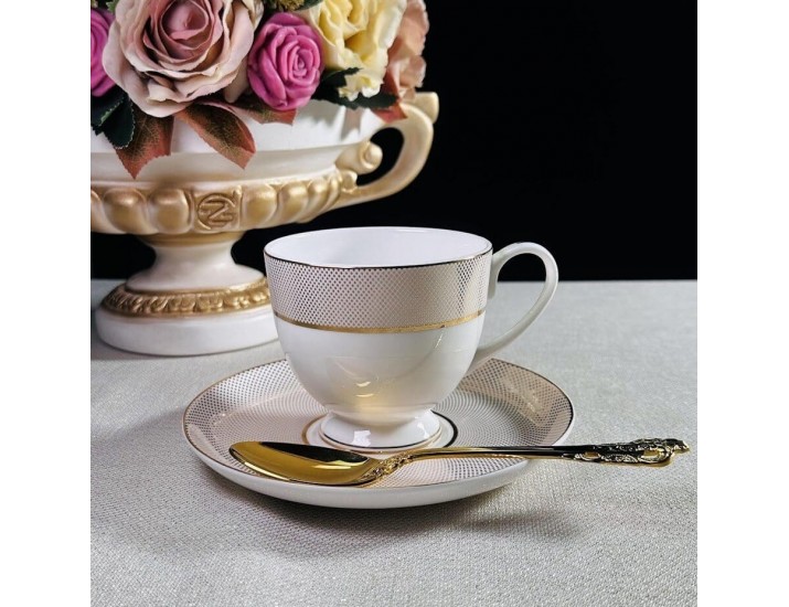 Кофейный набор 120мл 12 предметов Lenardi Золотая Симфония 145-509