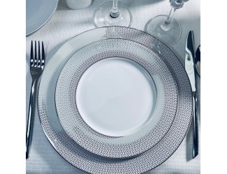  Набор из 6 тарелок 22см Lenardi Севилья серебро 145-558