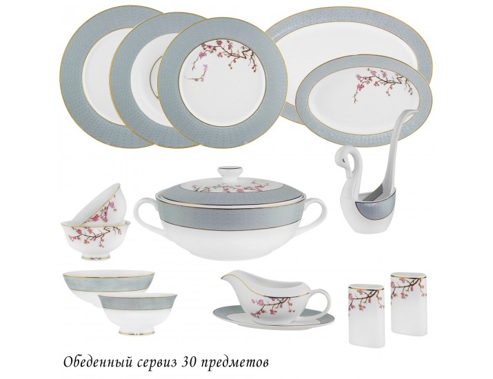 Обеденный сервиз на 6 персон  30 предметов Lenardi Сакура 145-627