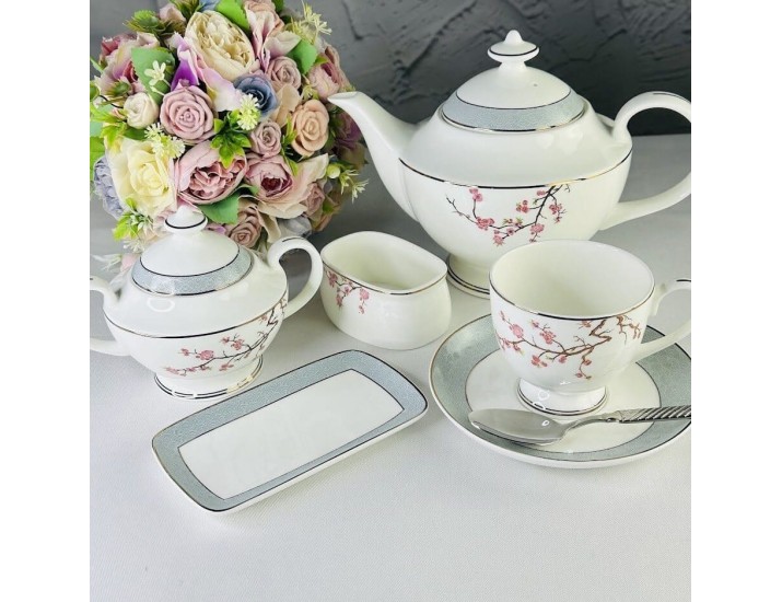 Чайный сервиз на 6 персон  16 предметов Lenardi Сакура 145-628