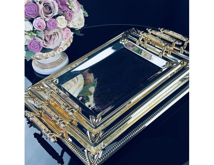 Набор из 3 прямоугольных подносов 36/43/50см Lenardi 151-021