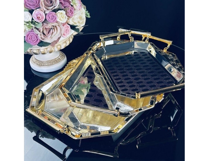 Набор из 3 прямоугольных подносов 33/40/47см Lenardi 151-028