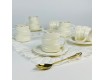 Набор кофейных пар на 6 персон 12 предметов 140мл Lenardi 155-006 молочный