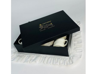 Набор кофейных пар на 6 персон 12 предметов 140мл Lenardi 155-006 молочный