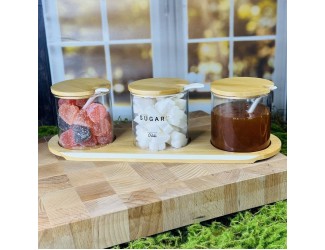 Набор для специй 3предмета с ложками на подставке Lenardi 160-233