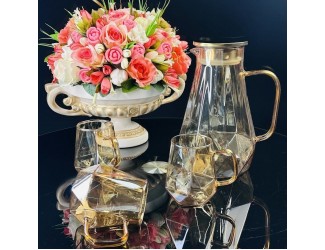 Набор графин 1850мл и 6 стаканов Lenardi 160-261 янтарный