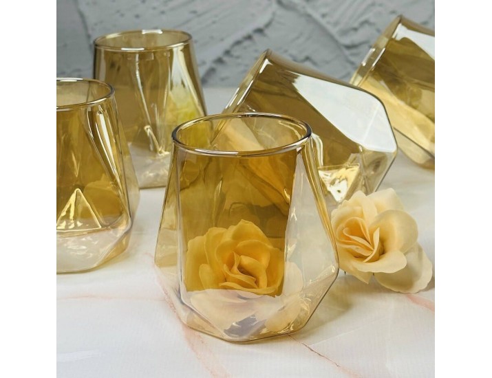 Набор стаканов 350мл Lenardi 160-268 янтарный