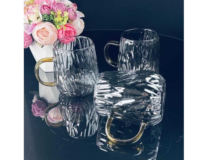 Набор из 6 кружек 460мл Lenardi 160-271 серый