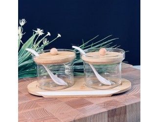 Набор для специй 2 предмета с ложками на подставке Lenardi 160-281