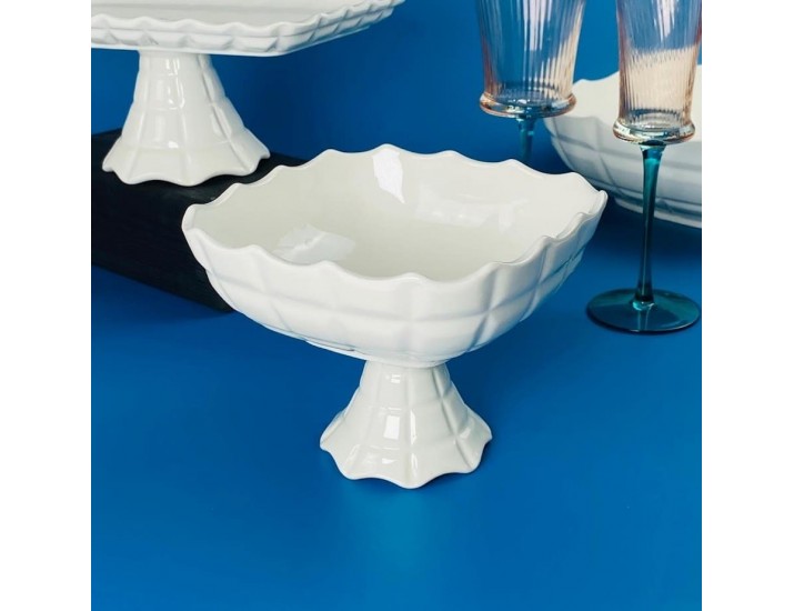 Квадратная конфетница 18х13,5см на ножке Lenardi Корнелия 163-051